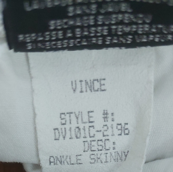 VINCE Ombre Gray and White Skinny Jeans Size 27 Pre-Loved Ladies Demin - Picture 9 of 10